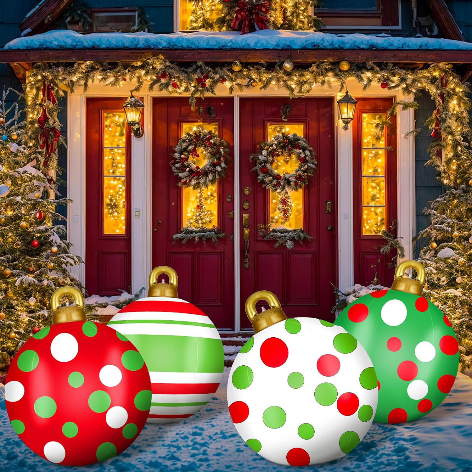 Giant outdoor christmas ornaments top